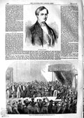 Old Antique Print 1854 John King Saxony Cape Parliament State-Room Town 19th