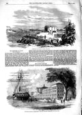 Old Antique Print 1854 Tower Prasto Bomarsund Kuleieh Constantinople War 19th