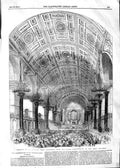 Original Old Antique Print 1854 Interior George'S Hall Liverpool First Oratorio