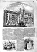 Old Antique Print 1854 Westminster Houses Whityngton Stone London Mayor 19th