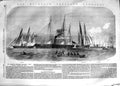 Old Antique Print 1854 Queen Gun Ships Lynx Beagle Arrow Viper Gun-Boats 19th