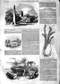 Original Old Antique Print 1854 Chantrey Memorial Norton Coffins Halsey Court