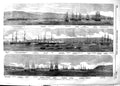 Old Antique Print 1854 Transport Ships Varna War Dragoon Camp Tynemouth 19th