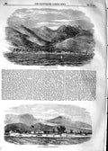 Old Antique Print 1854 Ghelendjik Bay Circassia Camp Tchourouk-Sou Black 19th
