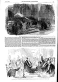 Original Old Antique Print 1854 Lord Mayor Royal Exchange Victory Alma London