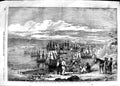 Original Old Antique Print 1854 Varna Bay Allied Expedition Ships Cri Victorian