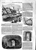 Original Old Antique Print 1854 Marquis Ormonde Kilkenny Castle Fish Victorian