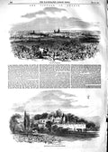 Original Old Antique Print 1854 Wine France Bordeaux Chateau Lafitt Victorian