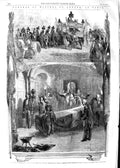 Original Old Antique Print 1854 Funeral Marshal Arnaud Paris Church Invalides