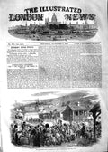 Original Old Antique Print 1854 Families Balaclava Lord Raglan Soliders Horses