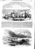Original Old Antique Print 1854 Camp Fusiliers Sebastopol War Fort Constantine