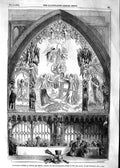 Original Old Antique Print 1854 Allegorical Picture Absolon Fenton Lord Mayor