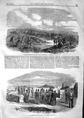Original Old Antique Print 1854 Siege Sebastopol Highlanders Sailors War Raglan