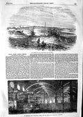 Original Old Antique Print 1854 Patent Bromborough Pool Candle Work Victorian
