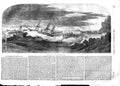Original Old Antique Print 1854 Ship Wrecks Balaclava Hurricane Black Sea 19th