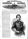 Original Old Antique Print 1854 Portrait Omer Pacha Constantinople Victorian