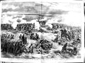 Original Old Antique Print 1854 Battle Inkerman War Russian Siers French 19th