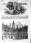 Old Antique Print 1854 Houses Parliament Herbert Leveson-Gower Duke Leeds 19th