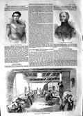 Original Old Antique Print 1854 Machine-Room Steam-Sewing Factory Tylden 19th