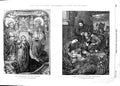 Original Old Antique Print 1854 Scene Coronation Virgin Adoration Shepherds