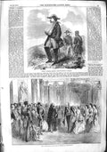 Old Antique Print 1855 General Canrobert Battle Inkerman Sultan Cambridge 19th