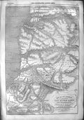 Original Old Antique Print 1855 Map Country River Alma Balaklava Allied Armies