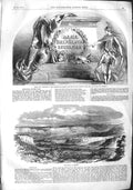 Original Old Antique Print 1855 Monument Officers Siers Battle Alma Inkerman