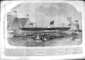 Original Old Antique Print 1855 Queen Ship Victoria Albert Royal Dockyard P 19th