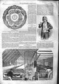 Original Old Antique Print 1855 Indiarubber WaterproClothing Stepney Tinline