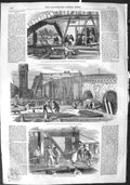 Old Antique Print 1855 Works Westminster Bridge Iron Engineering London 19th