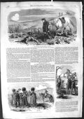 Original Old Antique Print 1855 Battle Fields Inkerman Bretts Ambulance Litter