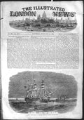 Original Old Antique Print 1855 War Ship H.M.S. Royal Albert Sebastopol Sn 19th