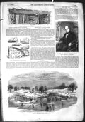 Old Antique Print 1855 John Timbs Iskating Crystal Palace Sydenham Roman 19th