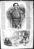 Old Antique Print 1855 Military Hospital Portsea Lacy Evans House Commons 19th