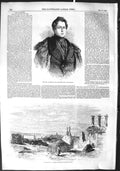 Old Antique Print 1855 Minister War Lord Panmure Constatinople Hospital 19th