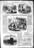 Original Old Antique Print 1855 Fort Matanza Florida Court Canada Medal Roorkee