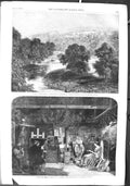 Original Old Antique Print 1855 Valley Wharfe Trees Painters Study Roger 19th