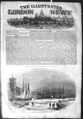 Original Old Antique Print 1855 River Thames Frozen Frost Billingsgate London