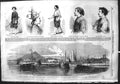 Original Old Antique Print 1855 Nanking Rebel Chinkiang-Foo Insurgent Victorian