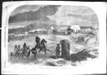 Original Old Antique Print 1855 Siers Music Band Playing French Camp War Horses