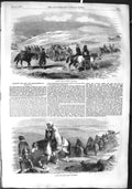 Original Old Antique Print 1855 Sick Wounded War Siers Balaclava Frost-Bitten