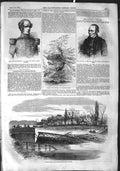 Original Old Antique Print 1855 Kelham Bridge Newark Larch Tree Killymoon Adams