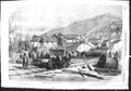 Original Old Antique Print 1855 Commencement Railway Works Balaclava War Siers
