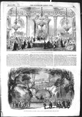 Old Antique Print 1855 St. Patrick Dublin Castle Opera Drury Theatre Nord 19th
