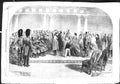 Old Antique Print 1855 Queen Wounded Guards Grand Hall Buckingham Palace 19th