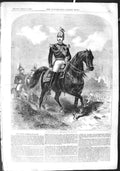 Original Old Antique Print 1855 Portrait Alexander Ii Emperor Russia Horse War
