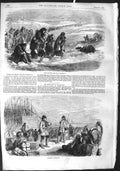 Original Old Antique Print 1855 War Scene Turks Conveying Sick Balaclava Siers