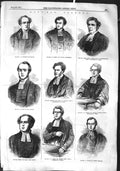 Original Old Antique Print 1855 Rev. Curling Murray Montgomery Alford Anderson