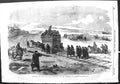 Original Old Antique Print 1855 Progress Balaclava Railway Church Kadikoi 19th