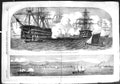 Original Old Antique Print 1855 Fairy War Ships Spithead Leopard Fulton Kauban